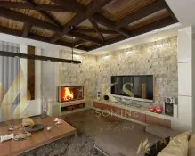L Tipi Köşe Şömine Resim Galeri