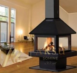 Dört Yönü Açık Şömine Minel 6009