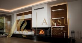 Üç Yönü Açık U Tipi Şömine Zümre 7117