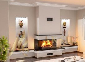 Üç Yönü Açık U Tipi Şömine Zümre 71284