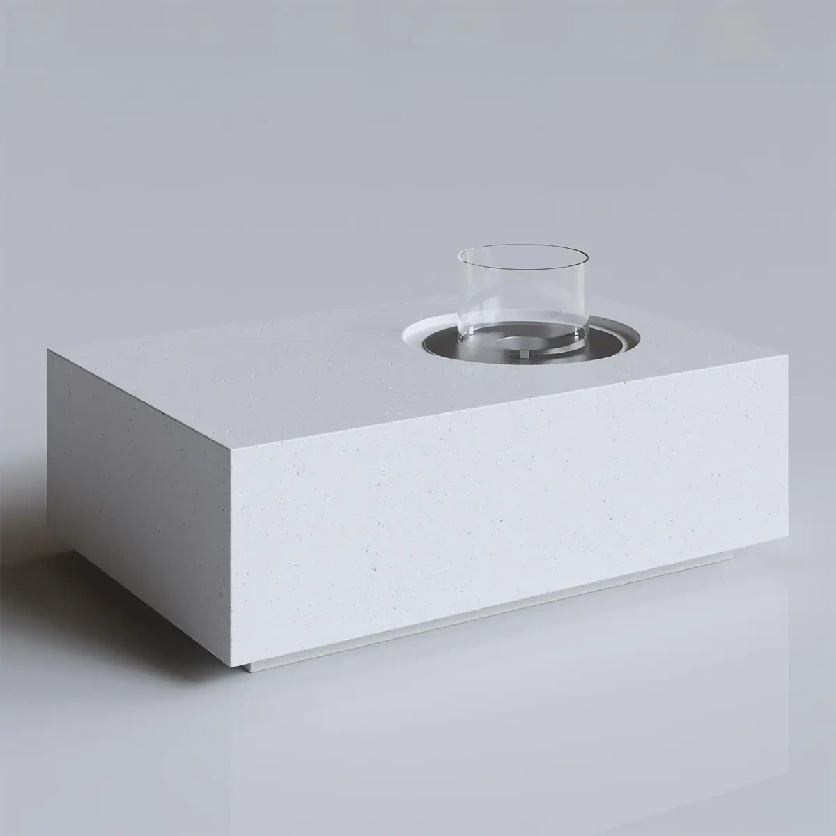 Coffee Table Beyaz Terrazzo Bioethanol Şömine AKS2652 benzer ürün görseli