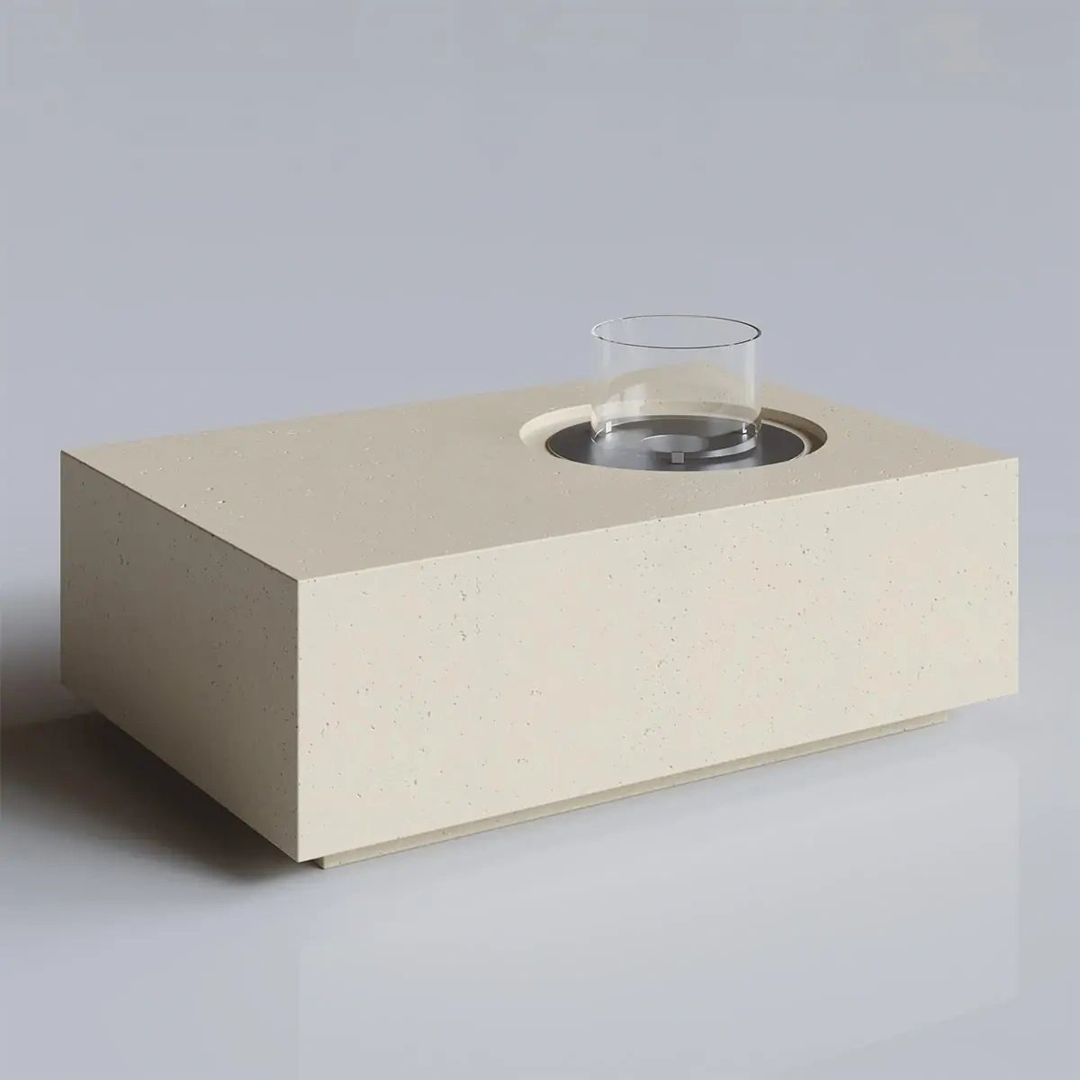 Coffee Table Krem Terrazzo Bioethanol Şömine AKS2655 içerik kapak görseli