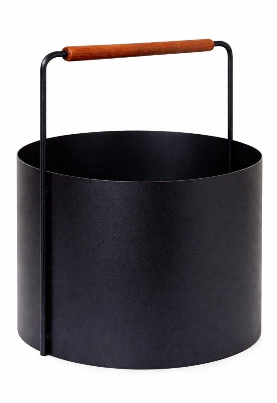 Meşe Saplı Odun Metal Şömine Soba Odunluk Sepeti Kovası AKS7231 benzer ürün görseli