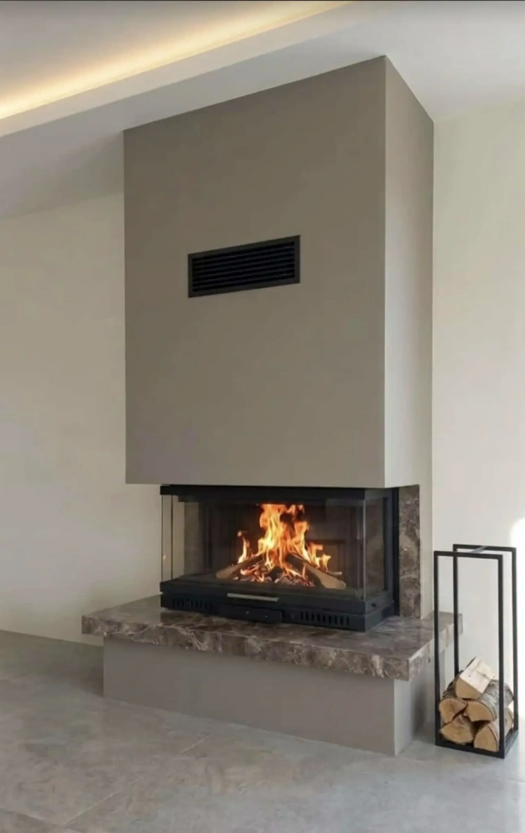 Modern Odunlu U Tipi Şömine Modelleri AKS0236 benzer ürün görseli