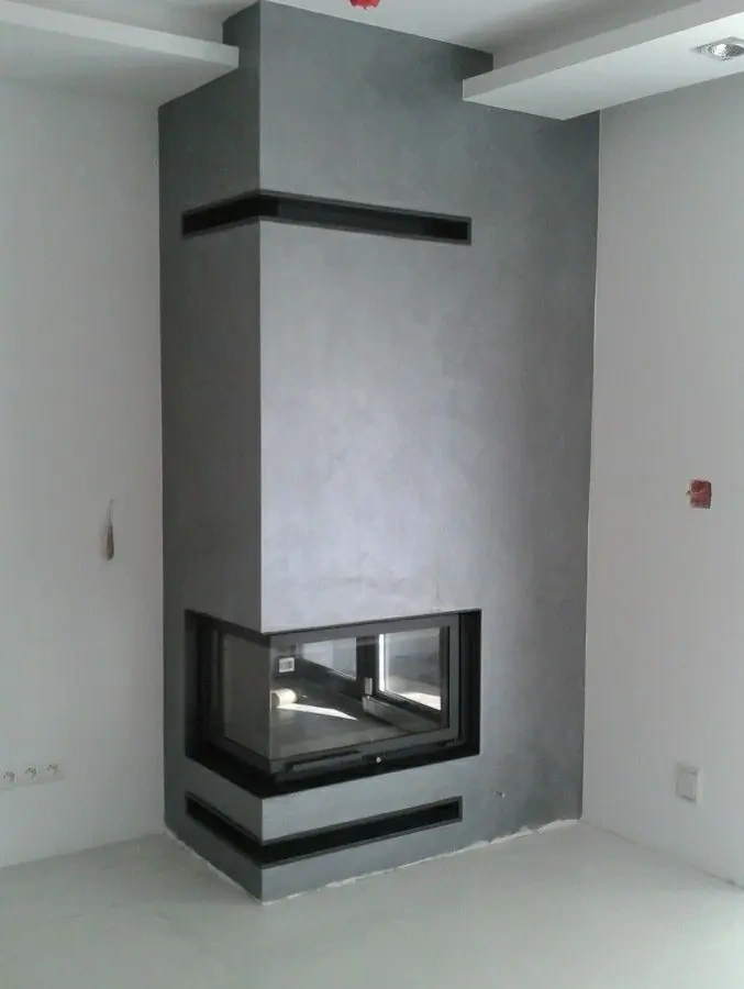 Modern Tasarımlı L Tipi Köşe Şömine AKS0174 benzer ürün görseli