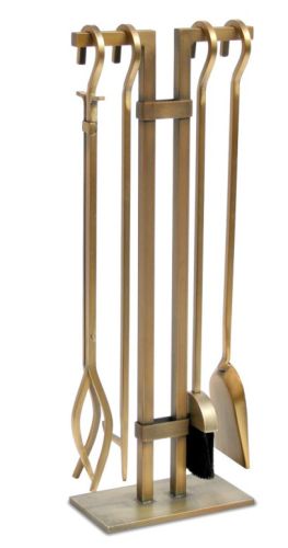 5 Li Antik Gold Patinalı Şömine-Soba Maşa Takımı AKS7228 içerik kapak görseli