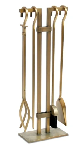 5 Li Antik Gold Patinalı Şömine-Soba Maşa Takımı AKS7228 içerik kapak görseli