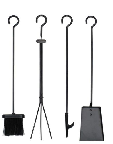 5 Li Metal Geyik Motif Kabartmalı Şömine-Soba Maşa Takımı AKS7227 ürün küçük galeri görseli
