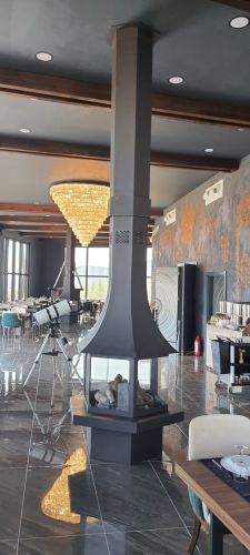 Altıgen Orta Şömine Modeli ürün küçük galeri görseli
