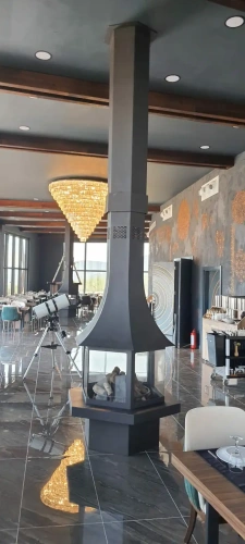 Altıgen Orta Şömine Modeli ürün küçük galeri görseli