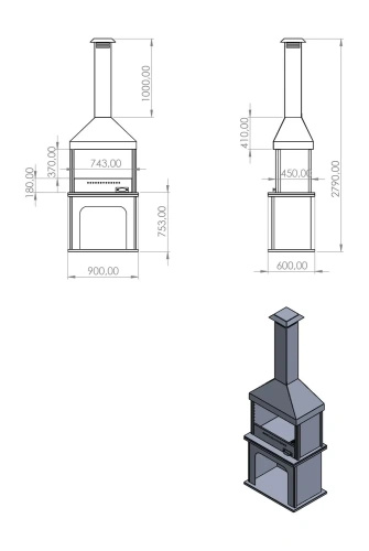 Bahçe Metal Barbekü Modelleri AKS1994 ürün küçük galeri görseli