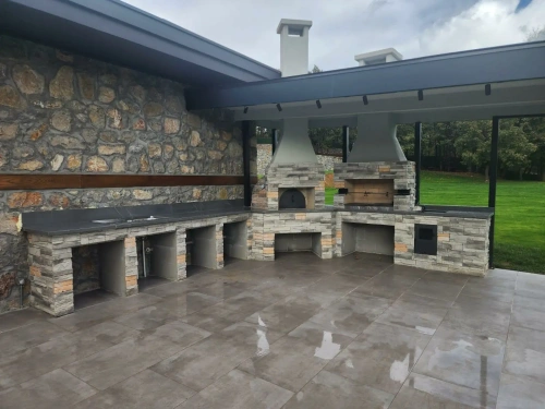 Bahçe Tipi Taş Fırınlı Barbekü Modeli AKS0835 ürün küçük galeri görseli