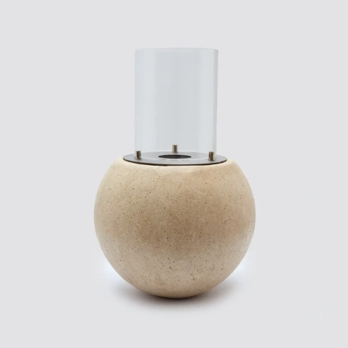 Bowl Bej Terrazzo Bioethanol Şömine AKS2651 ürün küçük galeri görseli