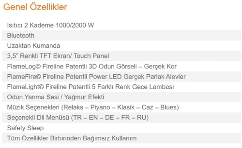 Çağdaş Elektrikli Şömine Modeli AKS1628 ürün küçük galeri görseli