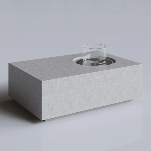 Coffee Table Gri Terrazzo Bioethanol Şömine AKS2654 ürün küçük galeri görseli