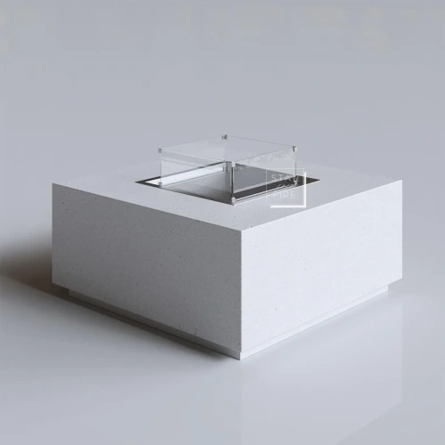 Cube Large Beyaz Terrazzo Bioethanol Şömine AKS2660 ürün küçük galeri görseli