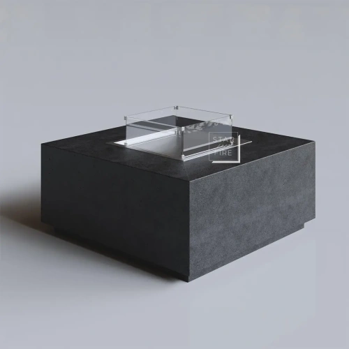 Cube Large Siyah Terrazzo Bioethanol Şömine AKS2666 ürün küçük galeri görseli