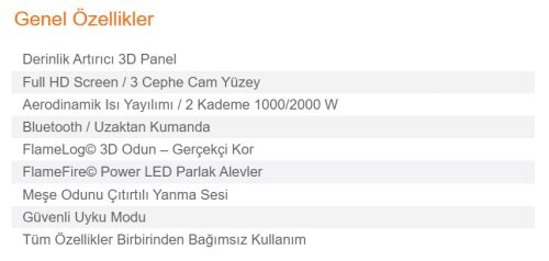 Elektrikli Şömine COZA 170 ürün küçük galeri görseli