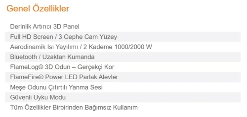 Elektrikli Şömine COZA 170 ürün küçük galeri görseli