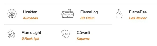Elektrikli Şömine GAZE ECO 100 ürün küçük galeri görseli