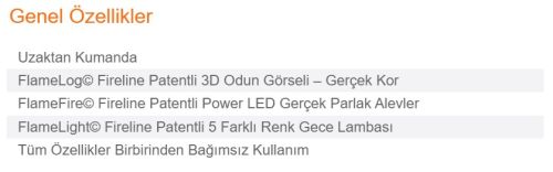 Elektrikli Şömine GAZE ECO 100 ürün küçük galeri görseli