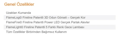 Elektrikli Şömine GAZE ECO 130 ürün küçük galeri görseli
