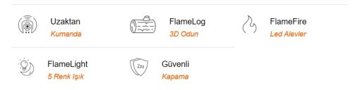 Elektrikli Şömine GAZE ECO 155 ürün küçük galeri görseli