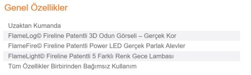 Elektrikli Şömine GAZE ECO 180 ürün küçük galeri görseli