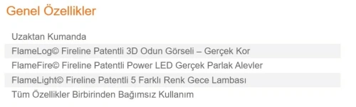 Elektrikli Şömine GAZE ECO 180 ürün küçük galeri görseli