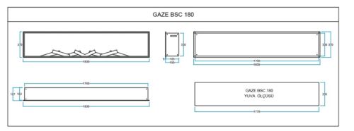 Elektrikli Şömine GAZE ECO 180 ürün küçük galeri görseli