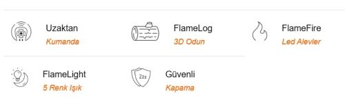 Elektrikli Şömine GAZE ECO 180 ürün küçük galeri görseli