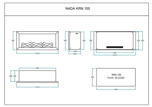 Elektrikli Şömine NADA KRN 100 ürün küçük galeri görseli