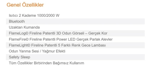 Elektrikli Şömine NADA KRN 100 ürün küçük galeri görseli