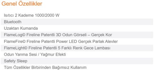 Elektrikli Şömine NADA KRN 155 ürün küçük galeri görseli