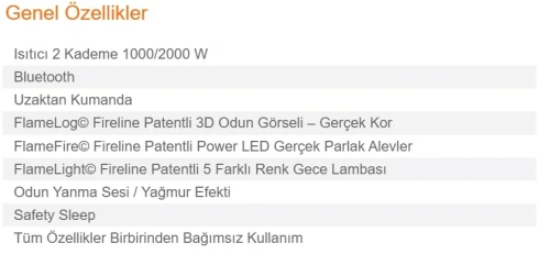 Elektrikli Şömine NADA KRN 155 ürün küçük galeri görseli