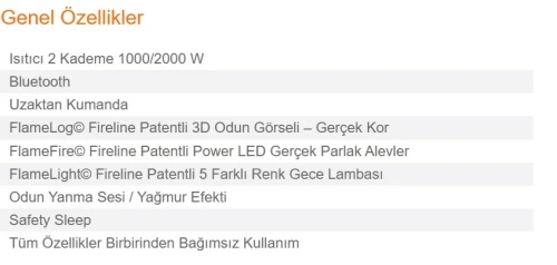 Elektrikli Şömine NADA KRN 180 ürün küçük galeri görseli