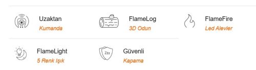 Elektrikli Şömine SPARK ECO 180 ürün küçük galeri görseli