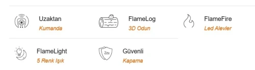 Elektrikli Şömine SPARK ECO 180 ürün küçük galeri görseli