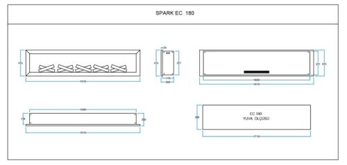 Elektrikli Şömine SPARK ECO 180 ürün küçük galeri görseli