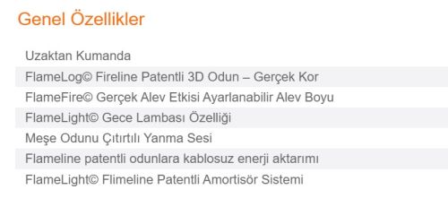 Elektrikli Şömine VASKO 130 ürün küçük galeri görseli