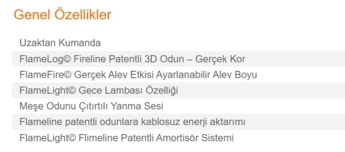 Elektrikli Şömine VASKO 130 ürün küçük galeri görseli