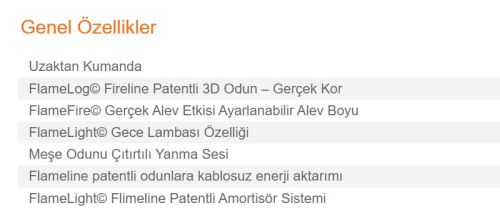 Elektrikli Şömine VASKO 180 ürün küçük galeri görseli
