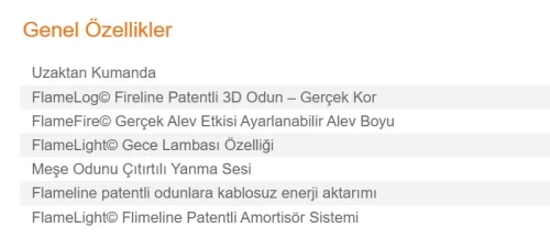 Elektrikli Şömine VASKO 180 ürün küçük galeri görseli