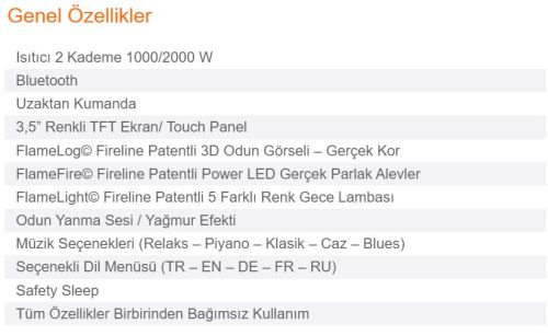 Elektrikli Şömine ZDT PAO 130 ürün küçük galeri görseli