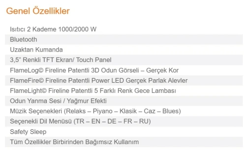 Elektrikli Şömine ZDT PAO 240 ürün küçük galeri görseli