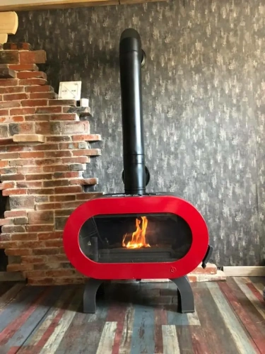 Fifty Arche Kırmızı Döküm Odun Sobası AKS8453 ürün küçük galeri görseli