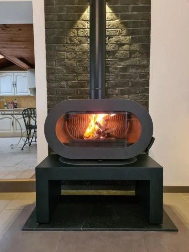 Fifty On Pedestal Döküm Odun Sobası AKS8455 ürün küçük galeri görseli