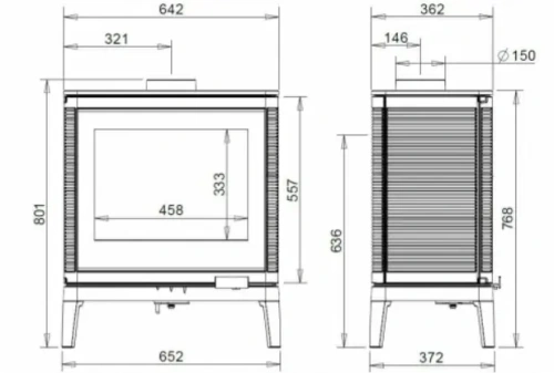 Kazan Grand Angle Döküm Odun Sobası AKS8441 ürün küçük galeri görseli