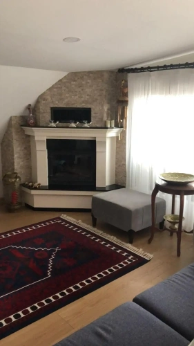 Klasik Taş Kaplama Şömine Modeli AKS0033 ürün küçük galeri görseli