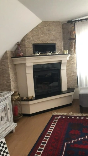 Klasik Taş Kaplama Şömine Modeli AKS0033 ürün küçük galeri görseli